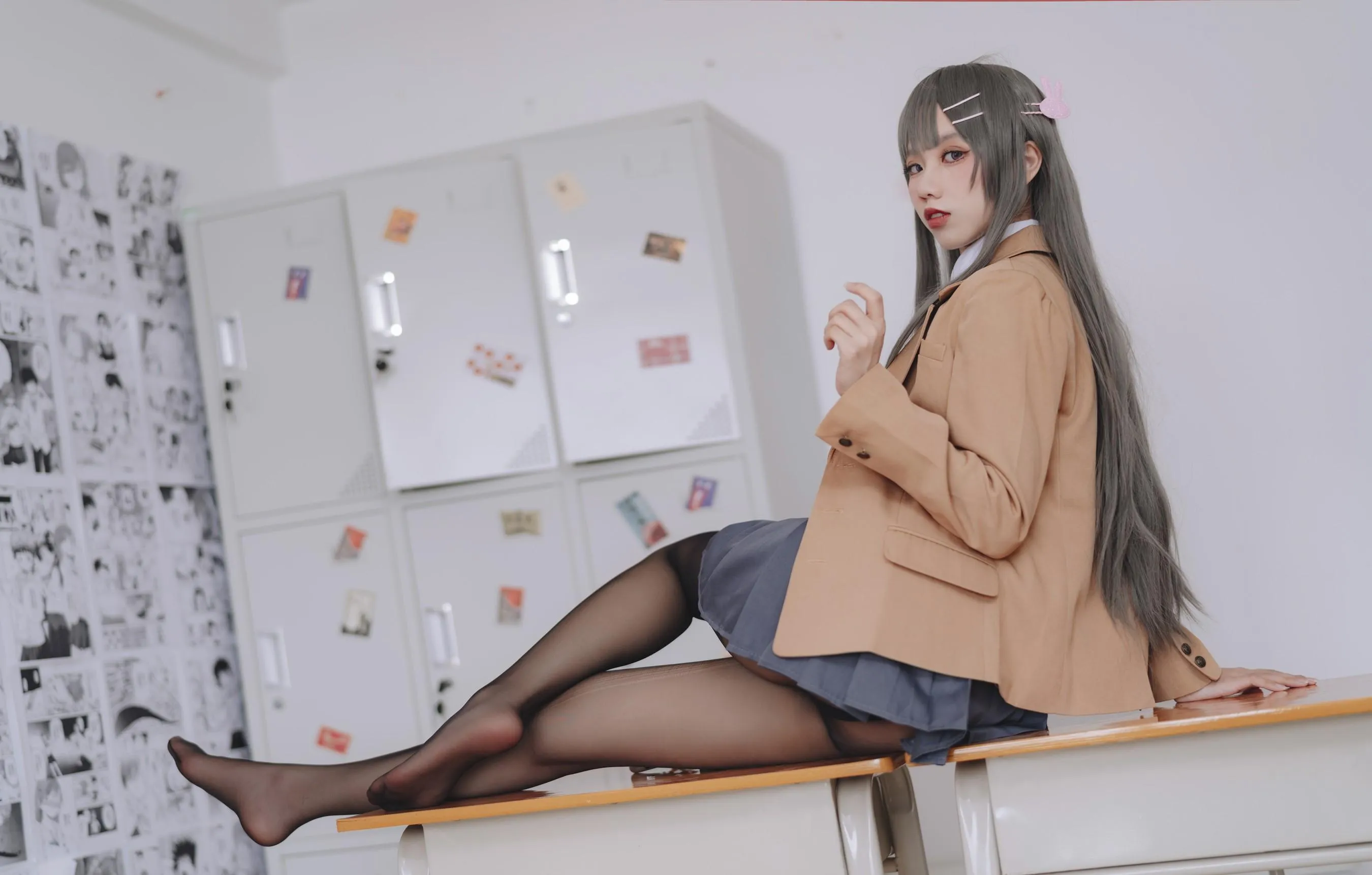 果咩酱w – NO.43 麻衣校服 [31P]插图6